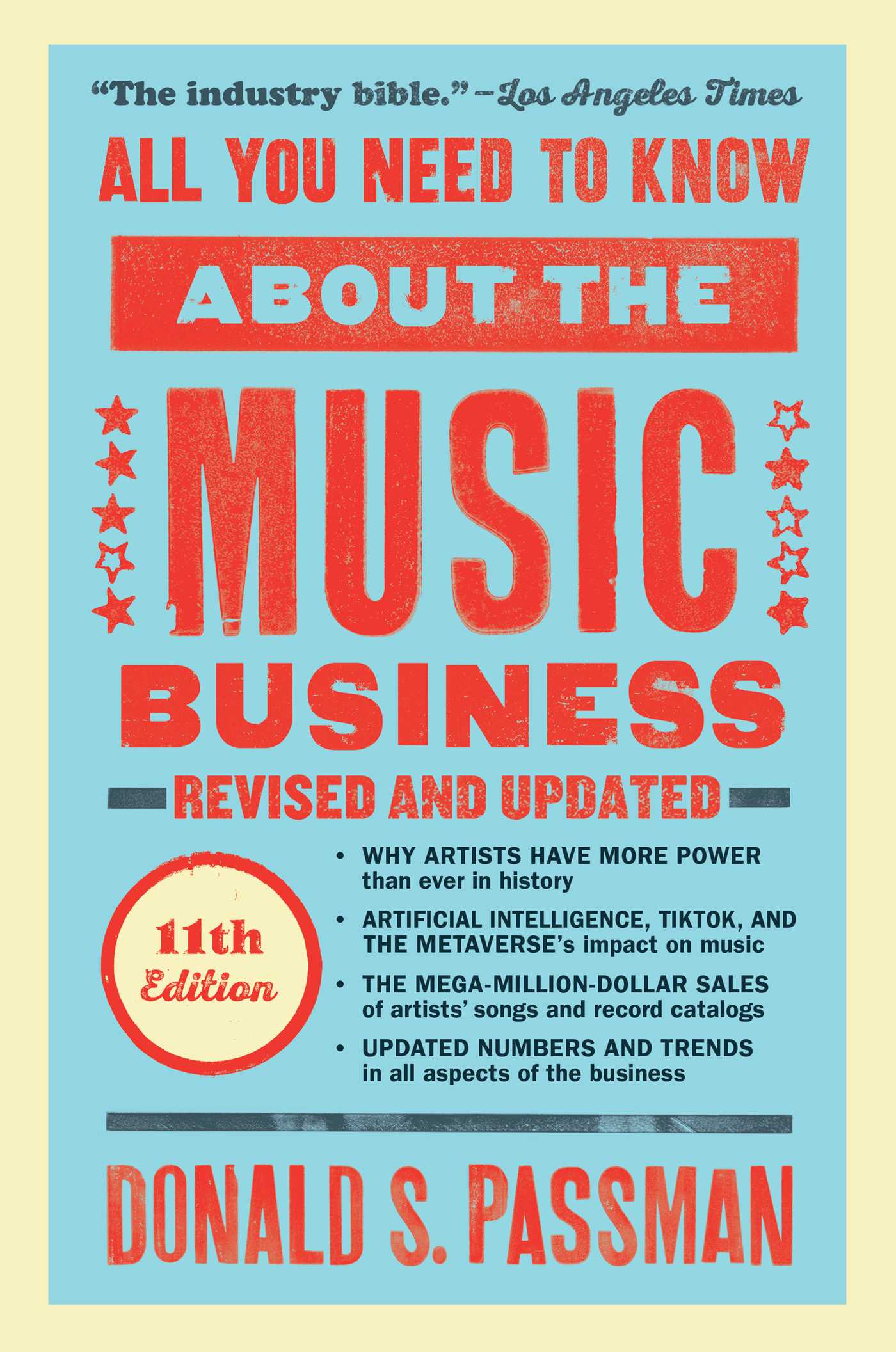 Don Passman All You Need To Know About The Music Business Book Cover 11th Edition